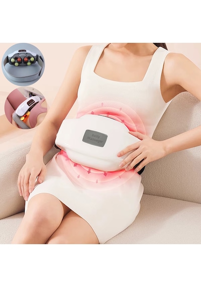 Jeehugo Beyaz Menstrual Isıtıcı Bel Bantı - 3 Seviye Isı Ve Masaj - Manyetik Şarj - Menstrual  Alatı Çok Renkli