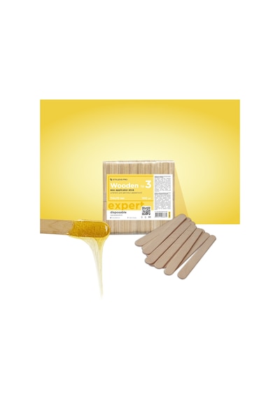 Staleks Ahşap Wax Sir Ağda Spatulası İnce 100lü