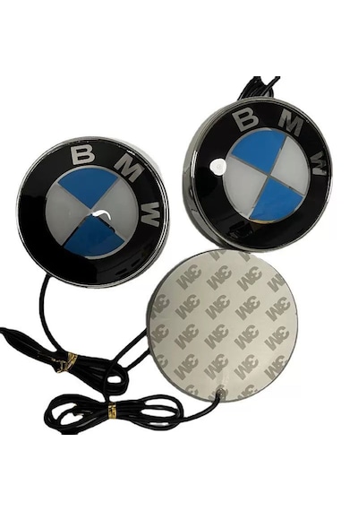 Bmw 4d Işıklı Logo 8.2 8.2 Cm Beyaz Arma Logo Car Aksesuar Bmw Illuminated Vehicle Logo Arma 4db