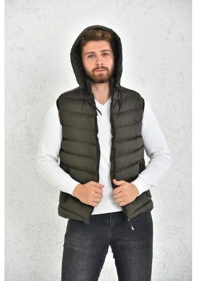 Wapp Erkek Haki Jel Dolgu Çıkarılabilir Fermuarlı Kapüşon Şişme Yelek Wapp Erkek Haki Jel Dolgu Çıkarılabilir Fermuarlı Kapüşon Şişme Yelek
