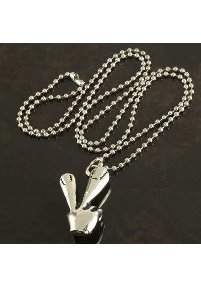 Okey - 395 - İşaretli Metal - Kmrsfres - Kolye-gümüş Rengi