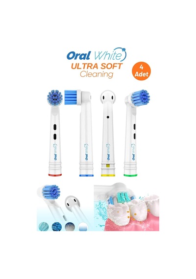 Tr Ultra Soft Cleaning Yedek Diş Fırçası Başlığı, 4'lü Paket