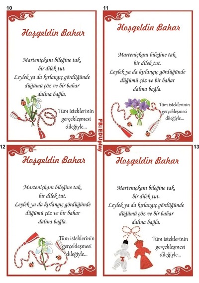 Marteniçka Bileklik Kartları 50 Adet Bileklik Çok Renkli