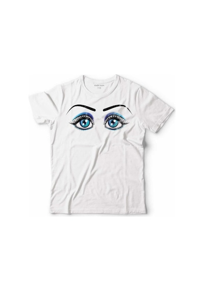 Eyelash Mavi Göz Extensıon Kaş Kirpik Eye Logo Çocuk Tişört 001