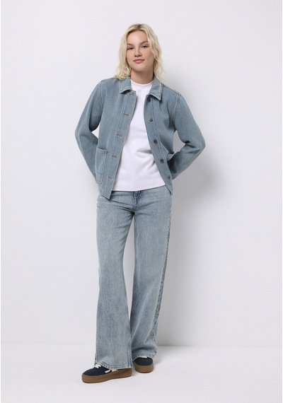 Colins Regular Fit Düğmeli Astarsız Kadın Mavi Ceket Cl1076229 Q1.v1 Dn44522 Denim