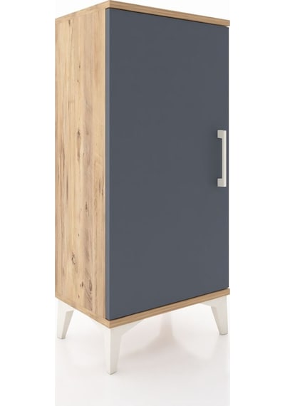 Arges Komodin 2 Raflı Tek Kapaklı 44x30x96 Çam-antrasit Çam