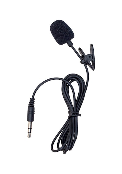 Yaka Mikrofonu 3,5mm Stereo 3 Boğum Kablolu Yaka Mikrofonu 1m