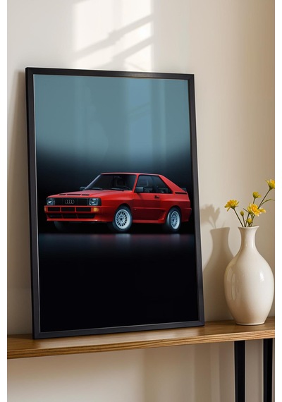 Saturn Audi Sport Quattro Araba Çerçeveli Tablo Erkek Odası Ve Garaj Dekoru Classic Car Collection