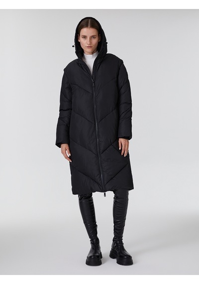 Regular Fit Kadın Kaban Siyah