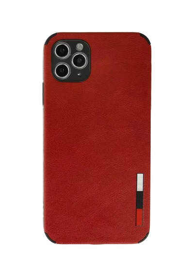 Newface Apple İphone 11 Pro Kılıf Loop Deri Silikon - Kırmızı