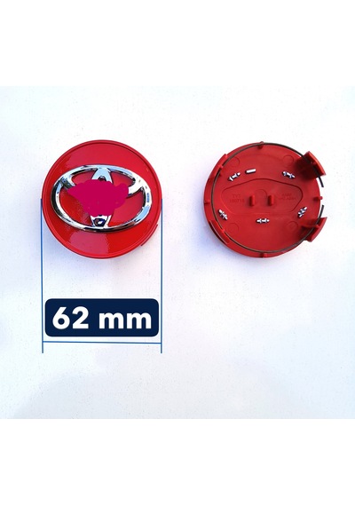 Corolla Cross Jant Göbeği Kırmızı 62 Mm 1 Takım