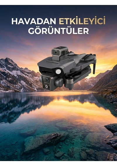 Çift Kameralı Gps Drone Geniş Açılı Havadan Görüntüleme Sistemi Belirtilmemiş