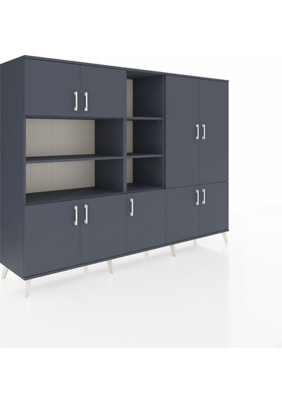 Hyperion Dolap 14 Raflı 9 Kapaklı 220x44x163 Antrasit-antrasit Antrasit - Antrasit Hyperion Dolap 14 Raflı 9 Kapaklı 220x44x163 Antrasit-antrasit Antrasit - Antrasit