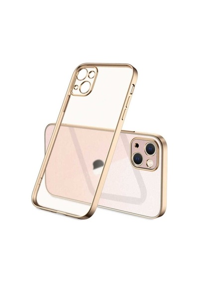 Apple Uyumlu iPhone 13 Kılıf Zore Mat Gbox Kapak Gold