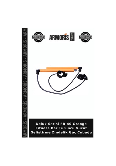 Delux Serisi Fb-40 Orange Fitness Bar Turuncu Vücut Geliştirme Zindelik Güç Çubuğu