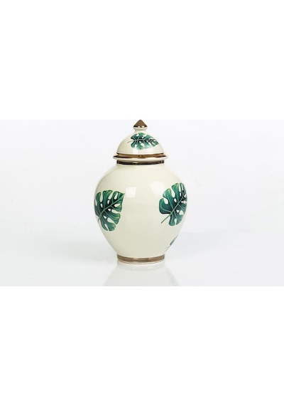 Vitale Yaprak Desenli Şah Küp Yeşil 21 cm AK.NRH0088