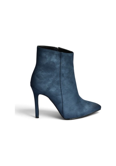 Fox Shoes N372524402 Lacivert Süet İnce Topuklu Kadın Bot
