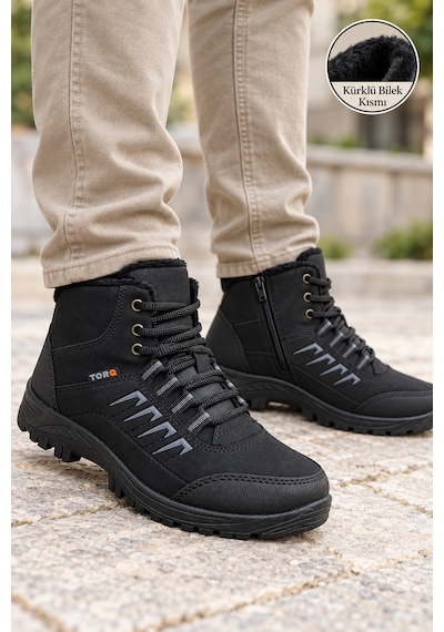 Vojo Fix İçi Tüylü Fermuarlı Günlük Outdoor Erkek Bot 267800001917 01 Siyah