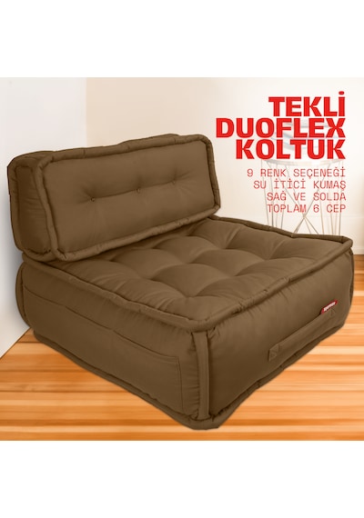 Xpermate Duoflex Sırtlı Minder İskandinav 80x80x30 Kahverengi
