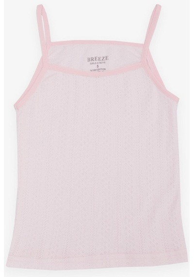 Breeze Kız Çocuk Atlet & Slip Takım Jakarlı 3-11 Yaş, Pembe-pembe Pembe