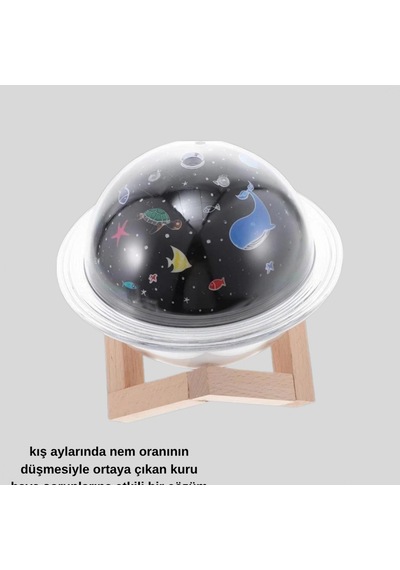 Projeksiyon Işıklı Usb Mini Hava Nemlendirici Aromaterapi Destekli Gece Lambası