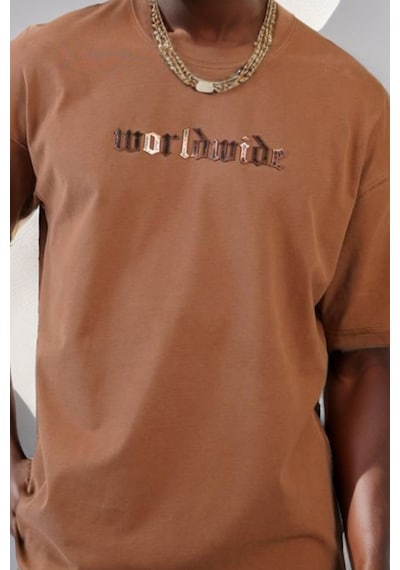 Balenbi Unisex Bisiklet Yaka Oversize Kalıp Penye Tişört 1004 Taba Balenbi Unisex Bisiklet Yaka Oversize Kalıp Penye Tişört 1004 Taba