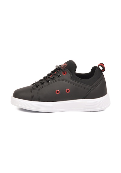 Siyah Kırmızı Lastik Bağcıklı Erkek Çocuk Sneaker Çok Renkli