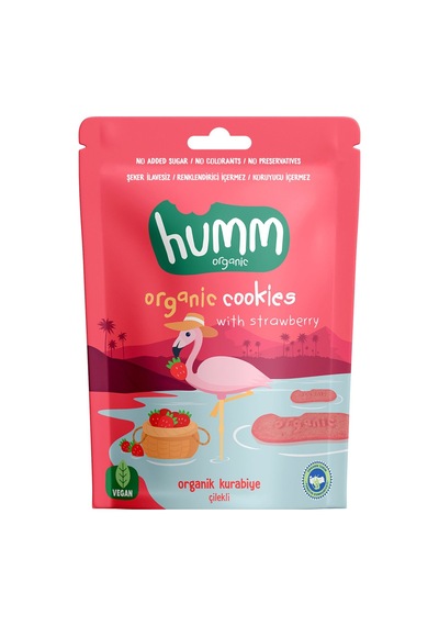 Humm Organik Çilekli Kurabiye 55 G - 6 Adet Tarı