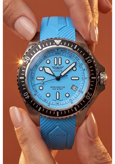 Xpro Dive 200 Erkek Kol Saati 42.8 Mm Safir Cam 20 Atm Açık Mavi Silikon Kayışlı Dalış Saati Açık Mavi - 872510750 Metalik Xpro Dive 200 Erkek Kol Saati 42.8 Mm Safir Cam 20 Atm Açık Mavi Silikon Kayışlı Dalış Saati Açık Mavi - 872510750 Metalik