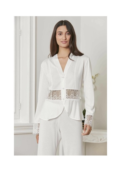 Moda Dua Pierre Cardin P5040 Bayan Penye 6'lı Gelin Çeyiz Seti ekru