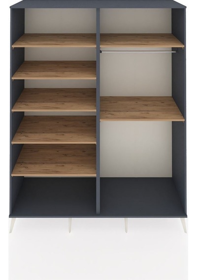 Kronos Gardrop 7 Raflı 2 Askılı 176x59x221 Antrasit-antrasit/çam Antrasit/çam Kronos Gardrop 7 Raflı 2 Askılı 176x59x221 Antrasit-antrasit/çam Antrasit/çam