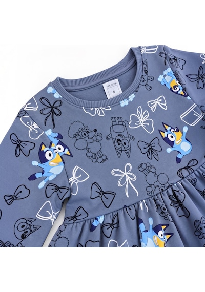 Sea Bubbles Bluey Kız Çocuk Elbise Fume