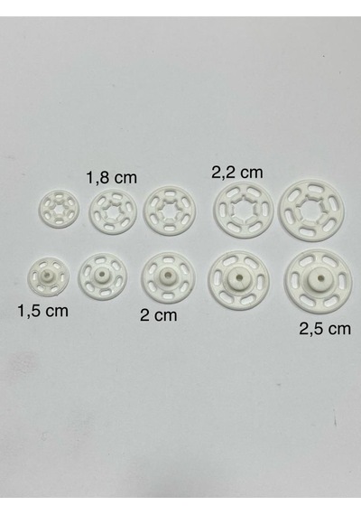 Çıtçıt / Plastik Çıtçıt / 5 Boylu / Siyah Ve Beyaz/ 400 Adet