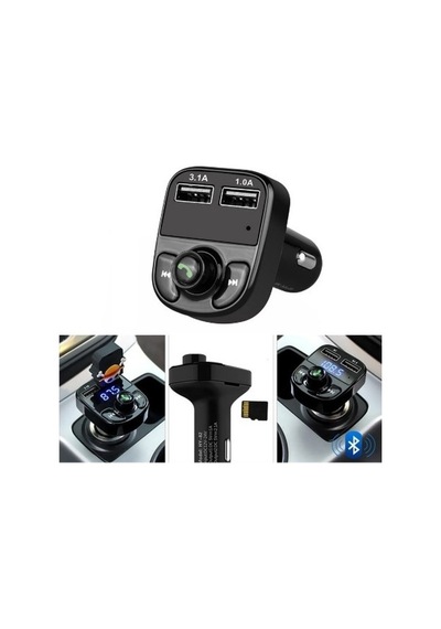 Carx8 Fm Transmitter Bluetooth Araç Kiti Usb Girişli 4.1 Micro Sd