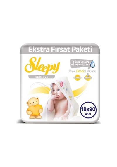 Sensitive Islak Mendil 18 Adet x 90'lı Yaprak