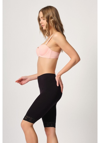 Siyah Mı Emay 3004 Soft Uzun Paça Dantel Boxer Siyah