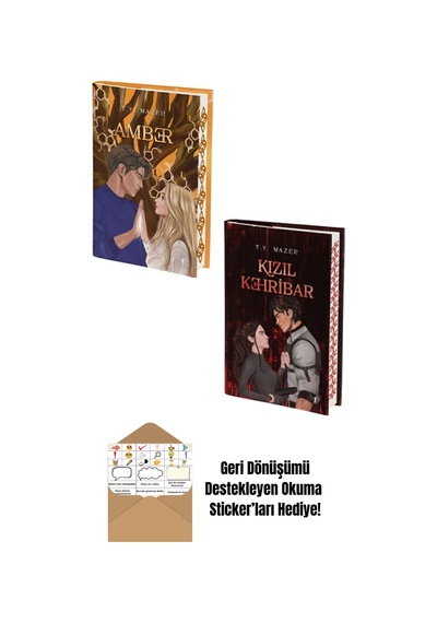 T. Y. Mazer 2 Kitap Set / Amber - Kızıl Kehribar Ciltli + Okuma Sticker'ları