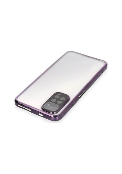 Xiaomi Redmi Note 11 Kılıf Razer Lensli Silikon - Mor 0.2M-Çok Renkli