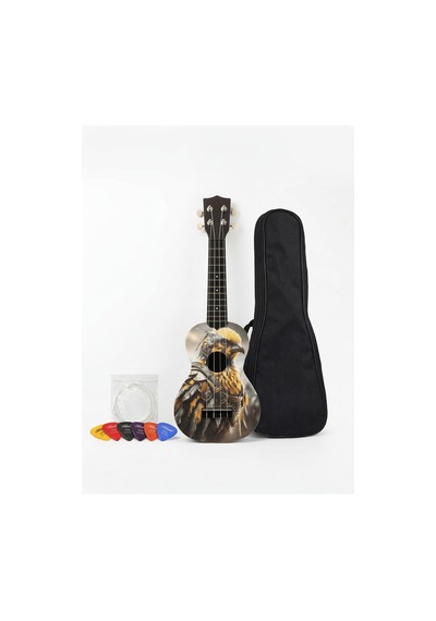 Soprano Ukulele Kanarya Desenli Kapak