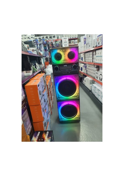 200w Büyük Boy Hoparlör 130cm 2 Adet Kablosuz Karaoke Mikrofonlu Şarjlı Bluetooth Speaker