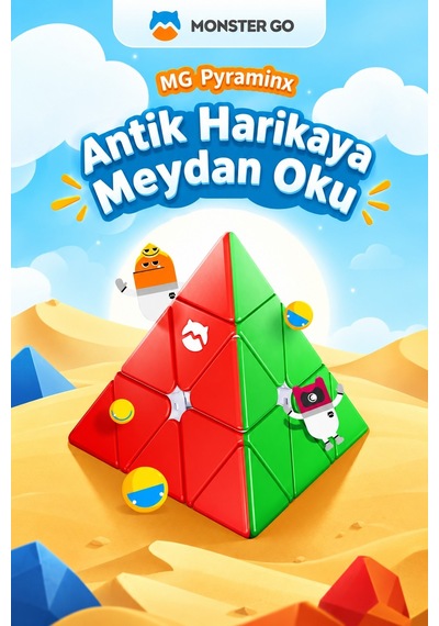 Gan Pyraminx Zeka Küpü Piramit Akıl Oyunu Hız Küpü Stickerless Eğitici Bulmaca