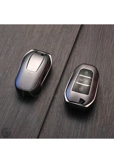 Peugeot 208 308 508 2008 3008 5008 Titan Gri Tpu Anahtar Kılıfı 1 Adet