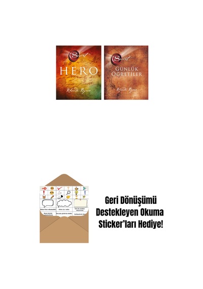 The Secret - Hero Ciltli + The Secret - Günlük Öğretiler Ciltli + Okuma Sticker'ları