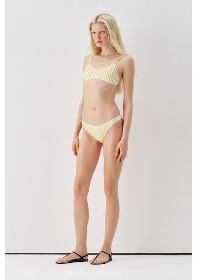 Sagaza Studio Ss6053 Çizgili Bikini Set Sarı