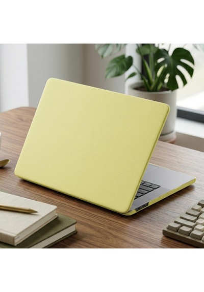 Apple Macbook Neo 13" İnç Uyumlu Kılıf A3404 2026 Mat Buzlu Koruyucu Sert Kapak Puslu Sarı Belirtilmemiş