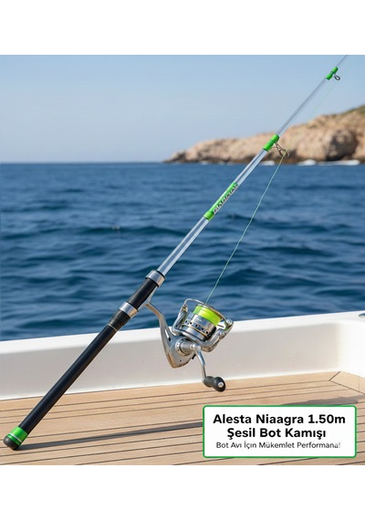 Alesta Niagara 1.50m Yeşil Bot Kamışı Yeşil