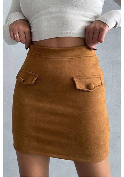 Verymoda Cepli Etek F1572 Taba