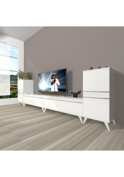 Decoraktiv Eko 9220t Mdf Retro Tv Ünitesi Tv Sehpası Beyaz