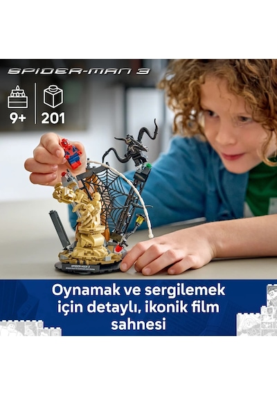 LEGO® ǀ Marvel Efsanevi Savaş: Örümcek Adam, Kum Adam’a Karşı 76334 - 9 Yaş ve Üzeri Çocuklar için Oyuncak Yapım Seti (201 Parça)
