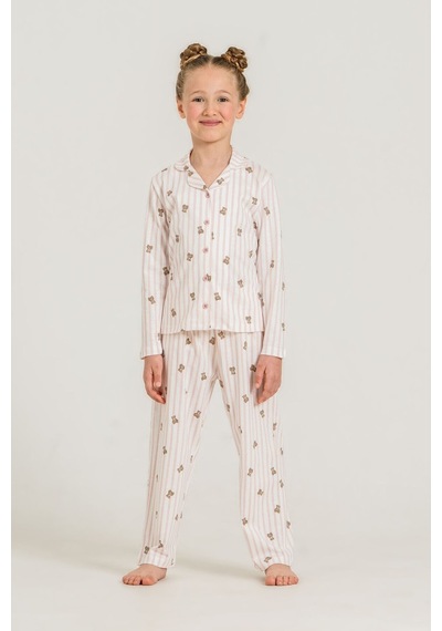 Rolypoly Anne Kız Teddy Bears Pembe Gömlek Pijama Takımı Rp3913-a-v1 Rp3913-a-v1
